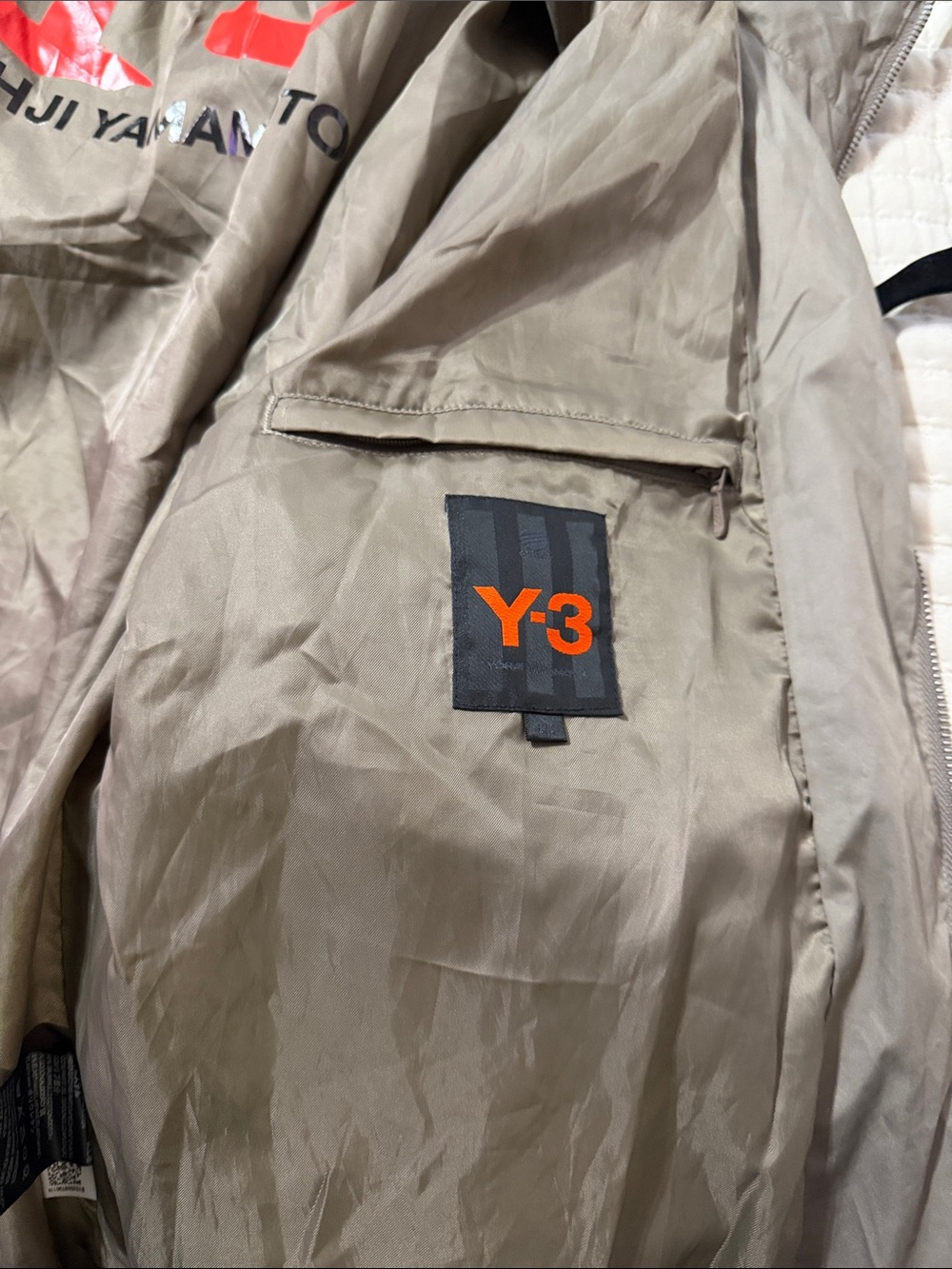 Y-3 Yohji Yamamoto grey hooded bomber jacket - Picture 5 of 8